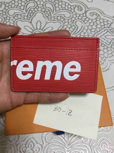 supreme x lv card holder fake